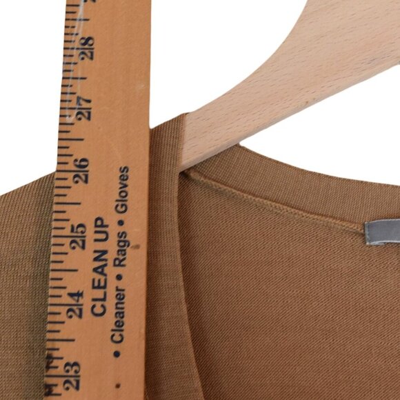 Uniqlo 100% Wool Cardigan Size XS Camel Brown Lightweight Long Sleeve Minimalist - Picture 3 of 8